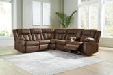 Prime Furniture - Ashley Furniture - Trail Boys Sectional - 2-Piece Reclining Sectional / Walnut - 82703S1